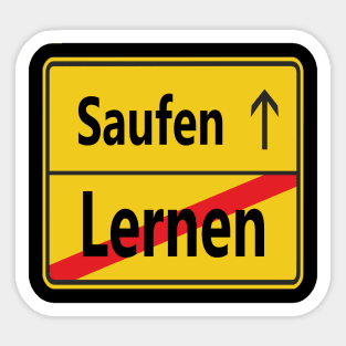 Lernen? Saufen! Sticker